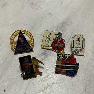 1996 Atlanta Olympic Collector Pins 5 - Multi Color Set